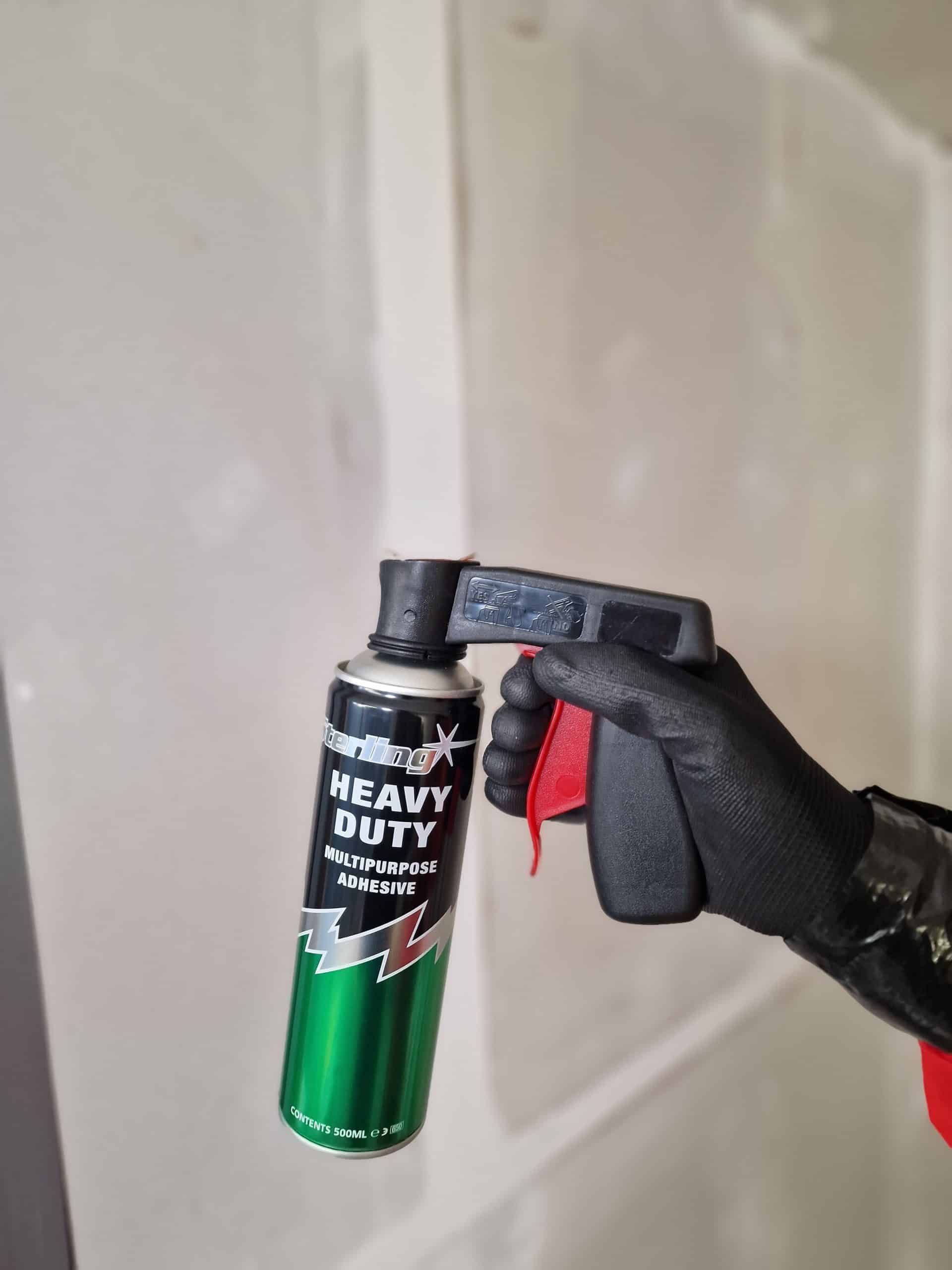 spraylim i bruk