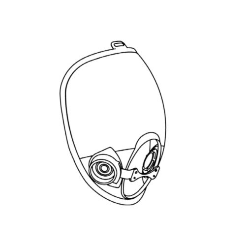 Visir til Phantom Vision helmaske. Polykarbonat.