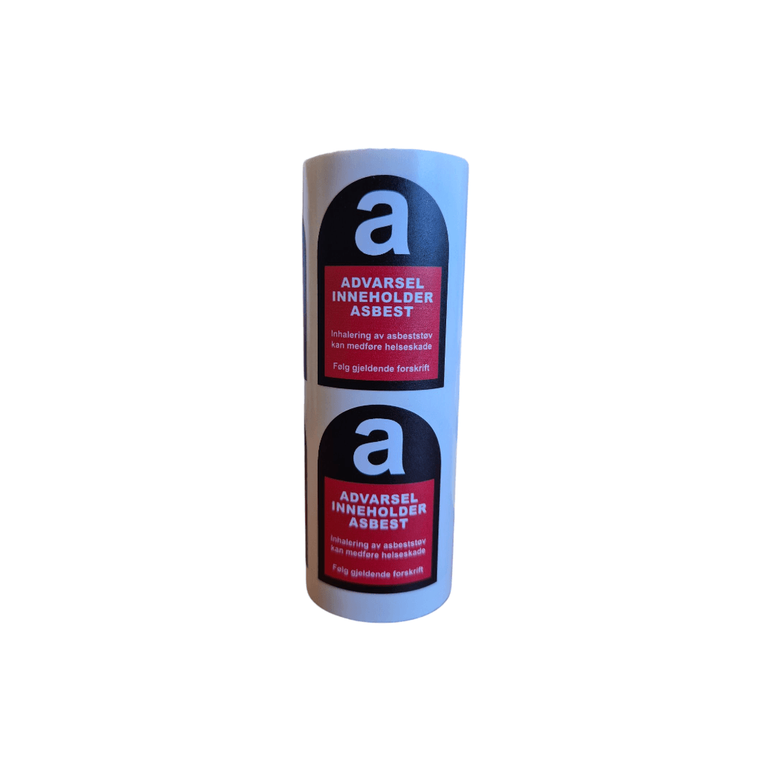 advarsel asbest merkelapp