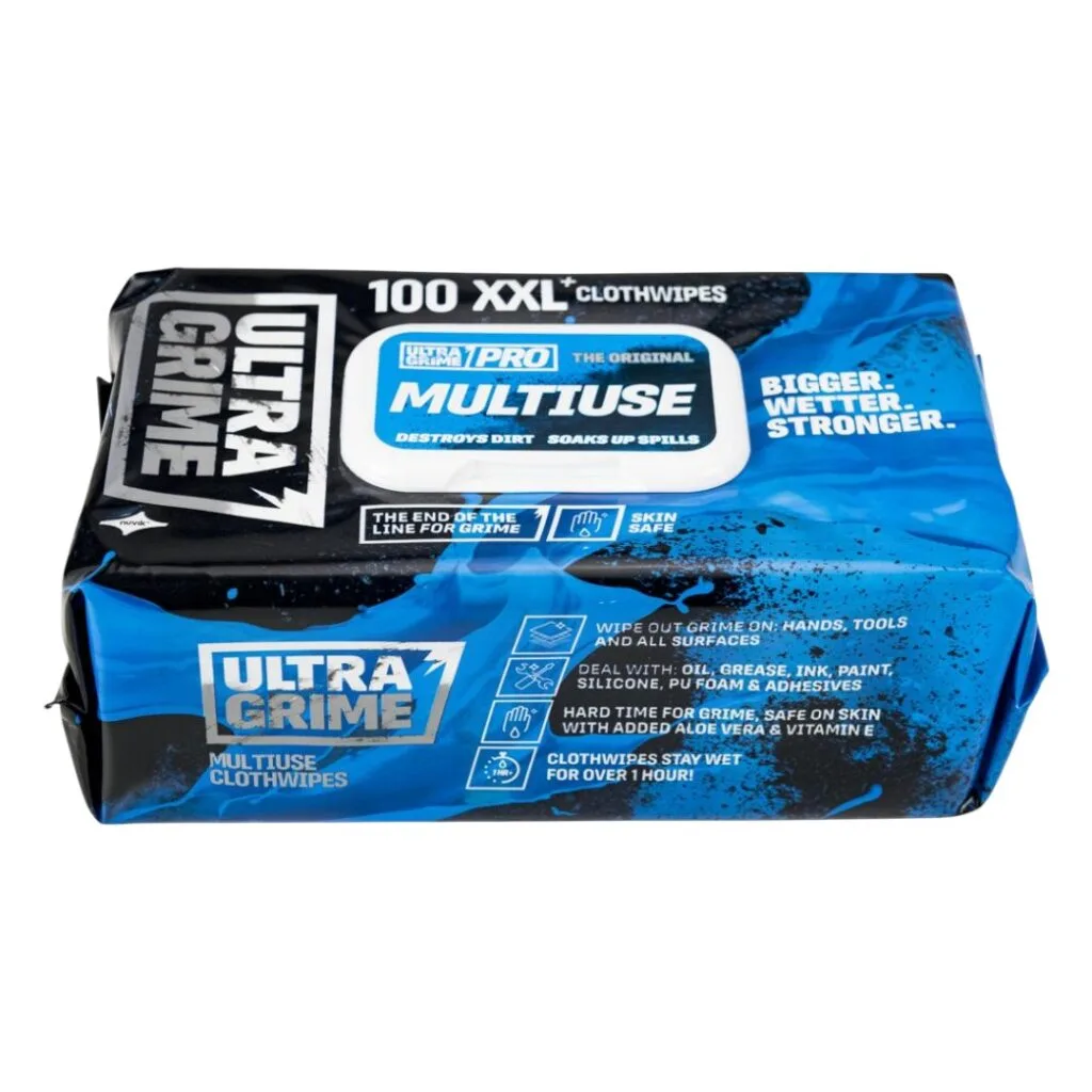 ULTRAGRIME PRO MULTIUSE 100 XXL+ CLOTHWIPES