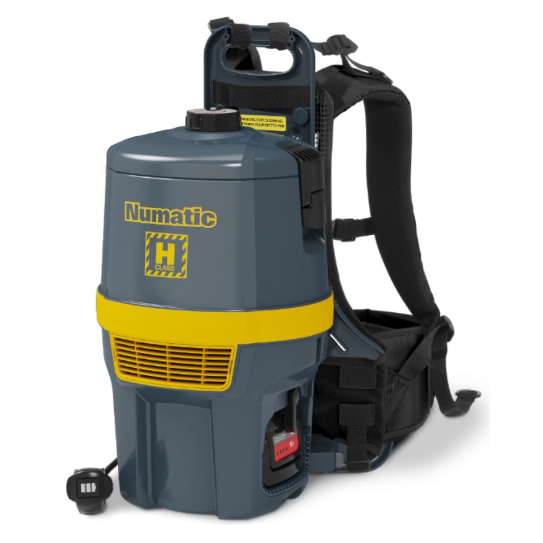 NUMATIC RHB150NX Batteridrevet H-klasse ryggstøvsuger (inkl. 2 batterier)