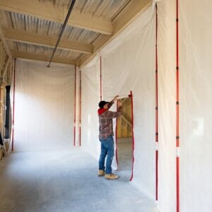 zipwall 20 dust barrier poles in use commercial7 kt20 Photoroom