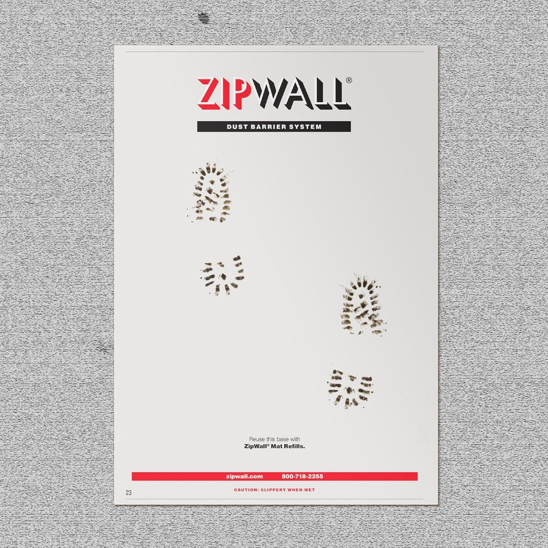 ZipWall® Støvmatte med klebeark – 30 ark